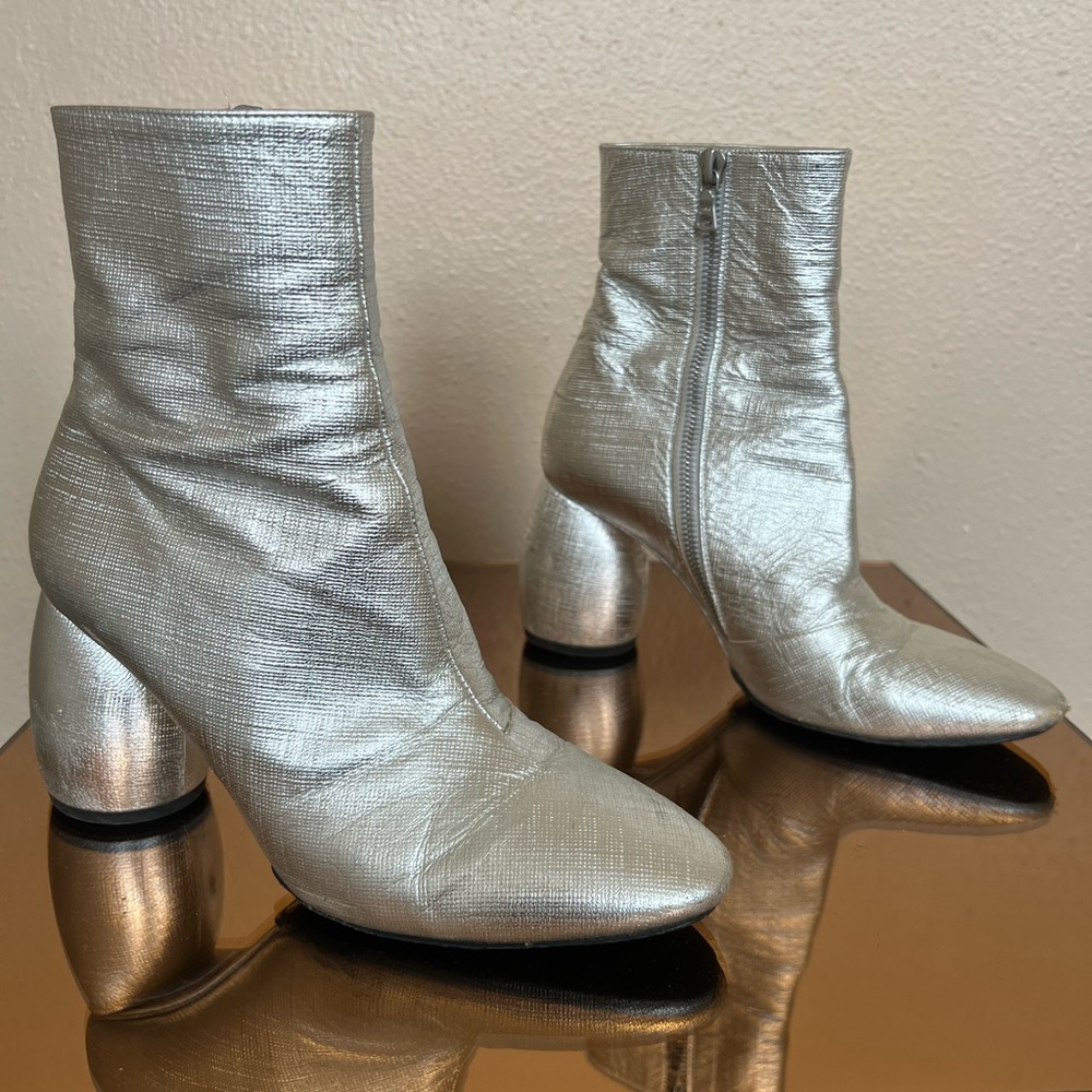 Dries Van Noten silver boots
